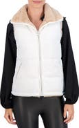 Ookie & Lala Water Resistant Reversible Faux Fur Puffer Vest