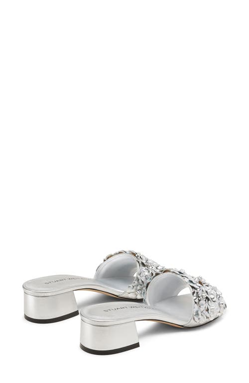 Stuart Weitzman Women's Meadow 35 Slide Sandals In Silver