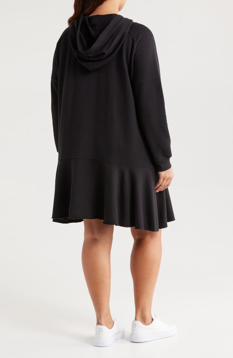 Caslon<sup>®</sup> Long Sleeve Flounce Hem Hoodie Dress, Alternate, color, 