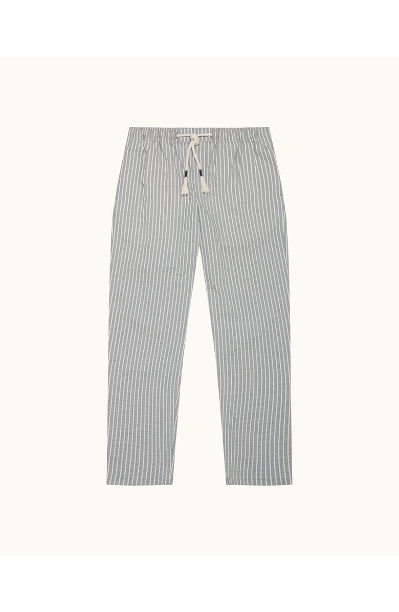 Orlebar Brown Sonoran Seersucker Relaxed Fit Seersucker Stripe Trousers, Alternate, color, Elephant Grey/Latte Stripe