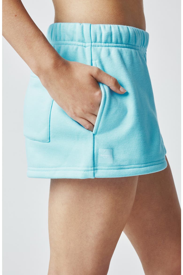 Cozy Crush Sweat Shorts, Alternate, color, TROPICAL BLUE