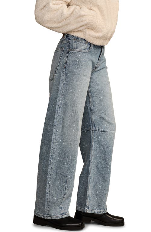 Lucky Brand Lucky Legend Embellished Barrel Leg Jeans In Blue