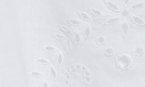 Bode Belvoir Eyelet Linen Tank In White