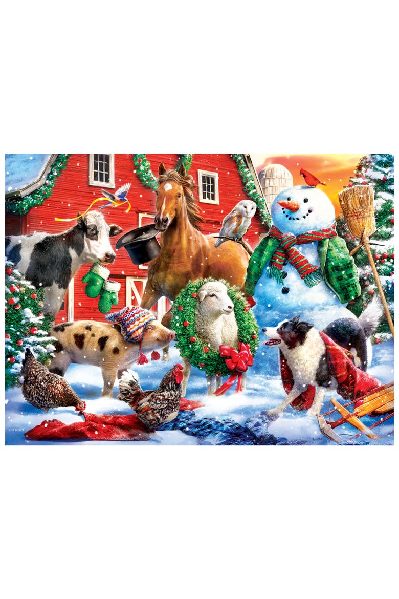 Jingle Barn Jamboree 300pc Jigsaw Puzzle, Alternate, color, Multicolor