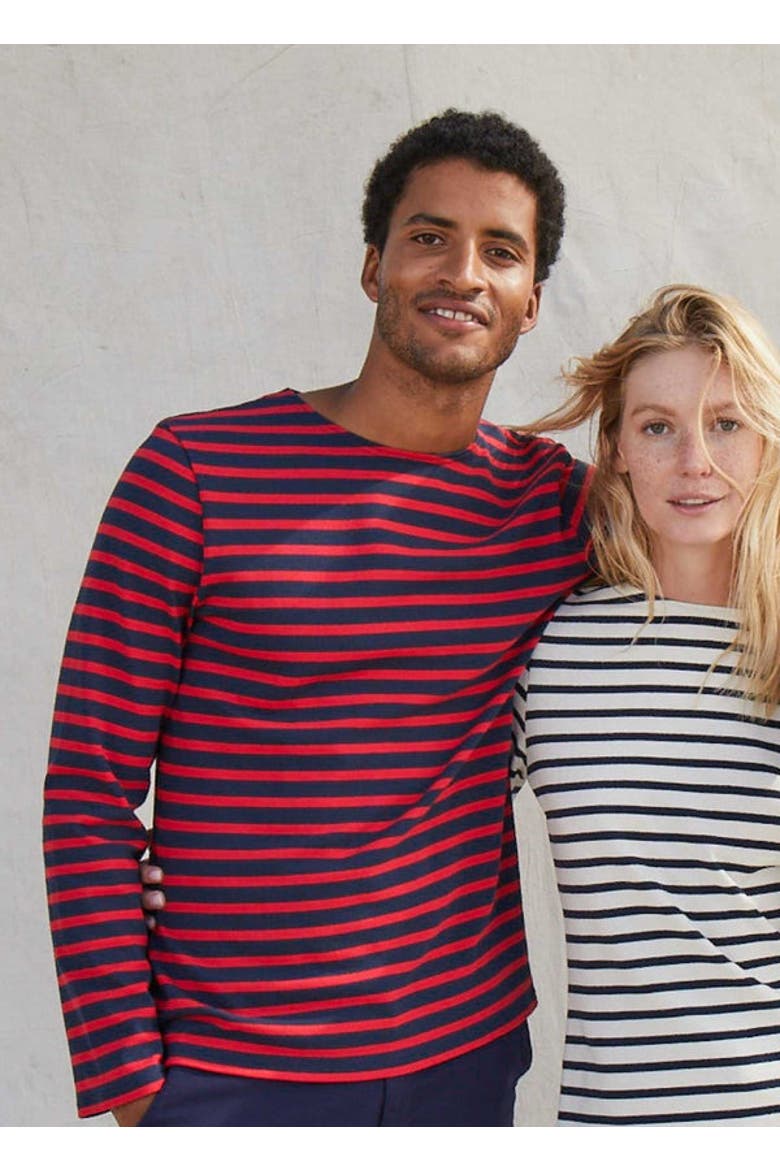 MERIDIEN MODERNE - Original Heavyweight Breton Shirt, Main, color, navy/red