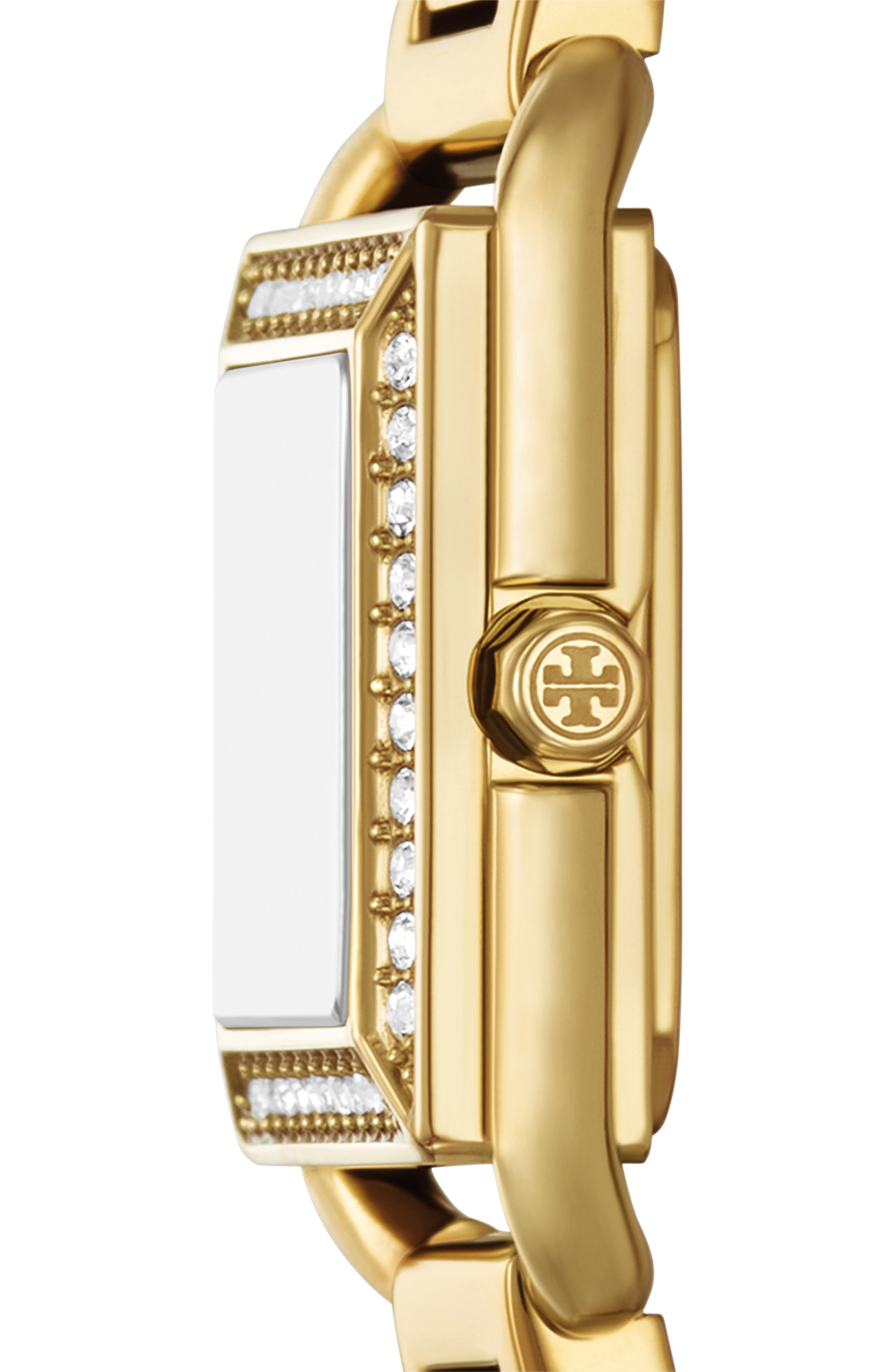 Tory Burch The Small Kira Crystal Bezel Bracelet Watch, 18mm x
