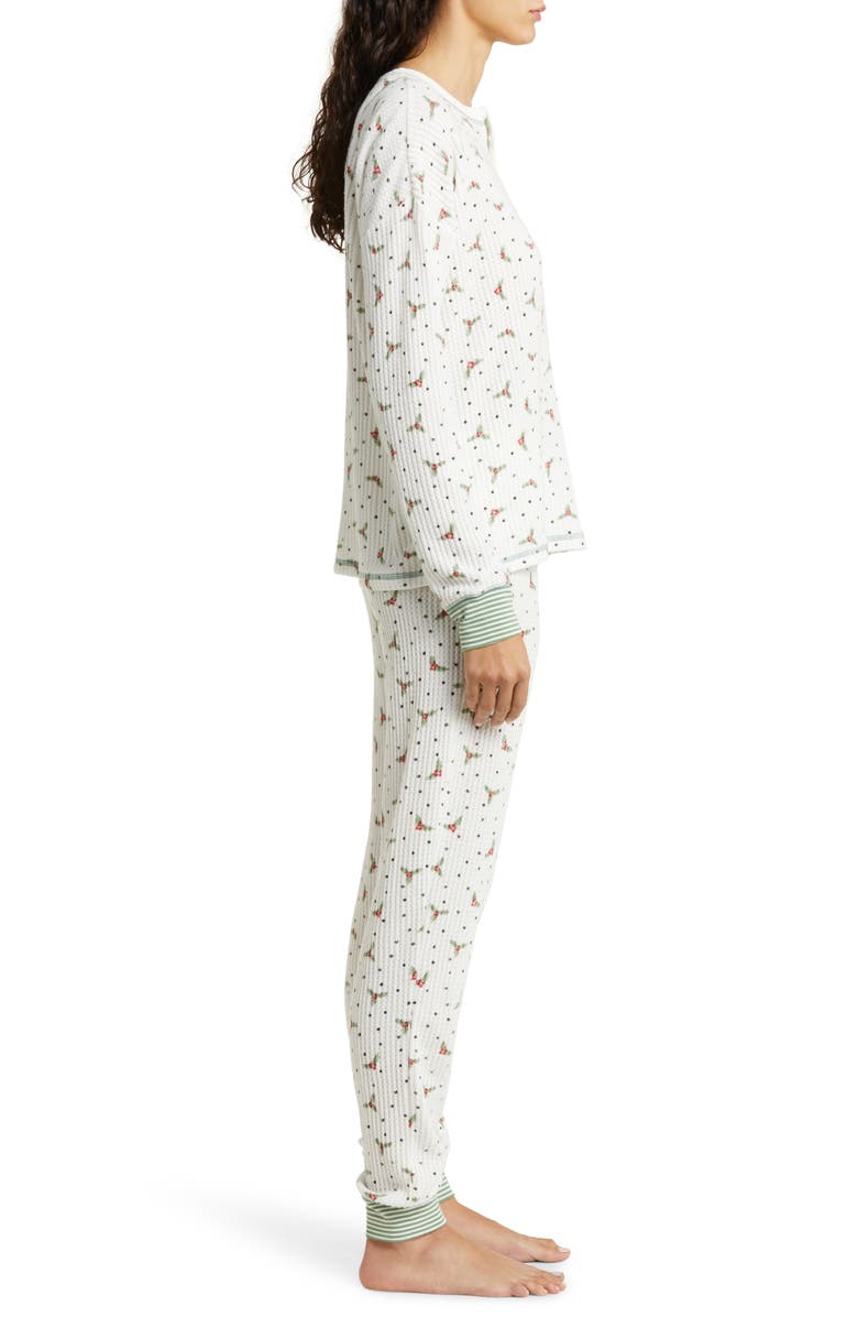 PJ Salvage Brushed Thermal Pajamas, Alternate, color, 