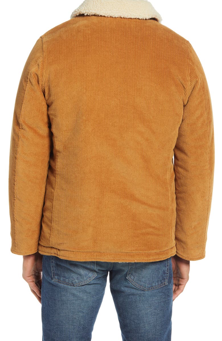 Schott NYC Vintage Corduroy Fleece Trim Barn Jacket, Alternate, color, 