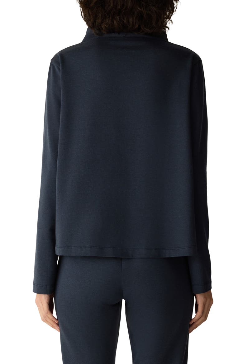 Funnel Neck Long Sleeve Top, Alternate, color, MARITIME