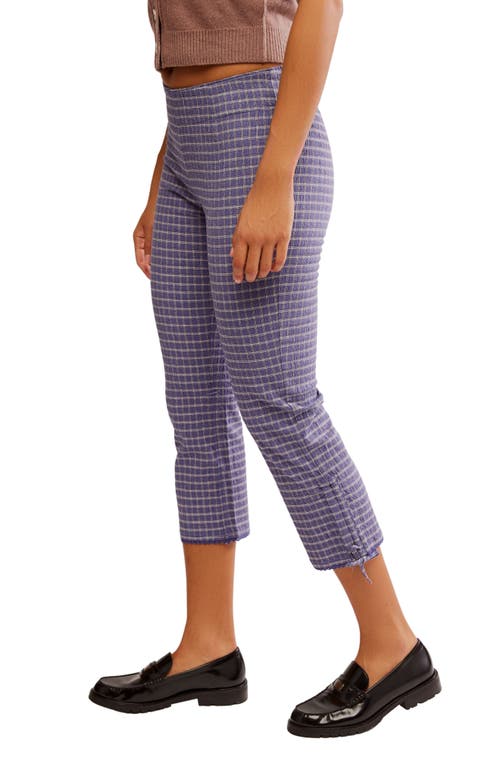 Shop Free People Feeling Flirty Slim Capri Pants In Navy Combo