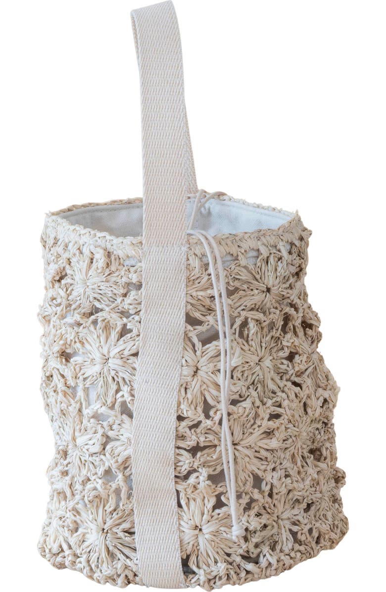 LIKHA Raffia Floral Weave Bucket Bag, Alternate, color,