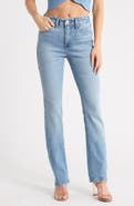 Good American Soft-Tech Good Legs Straight Leg Jeans