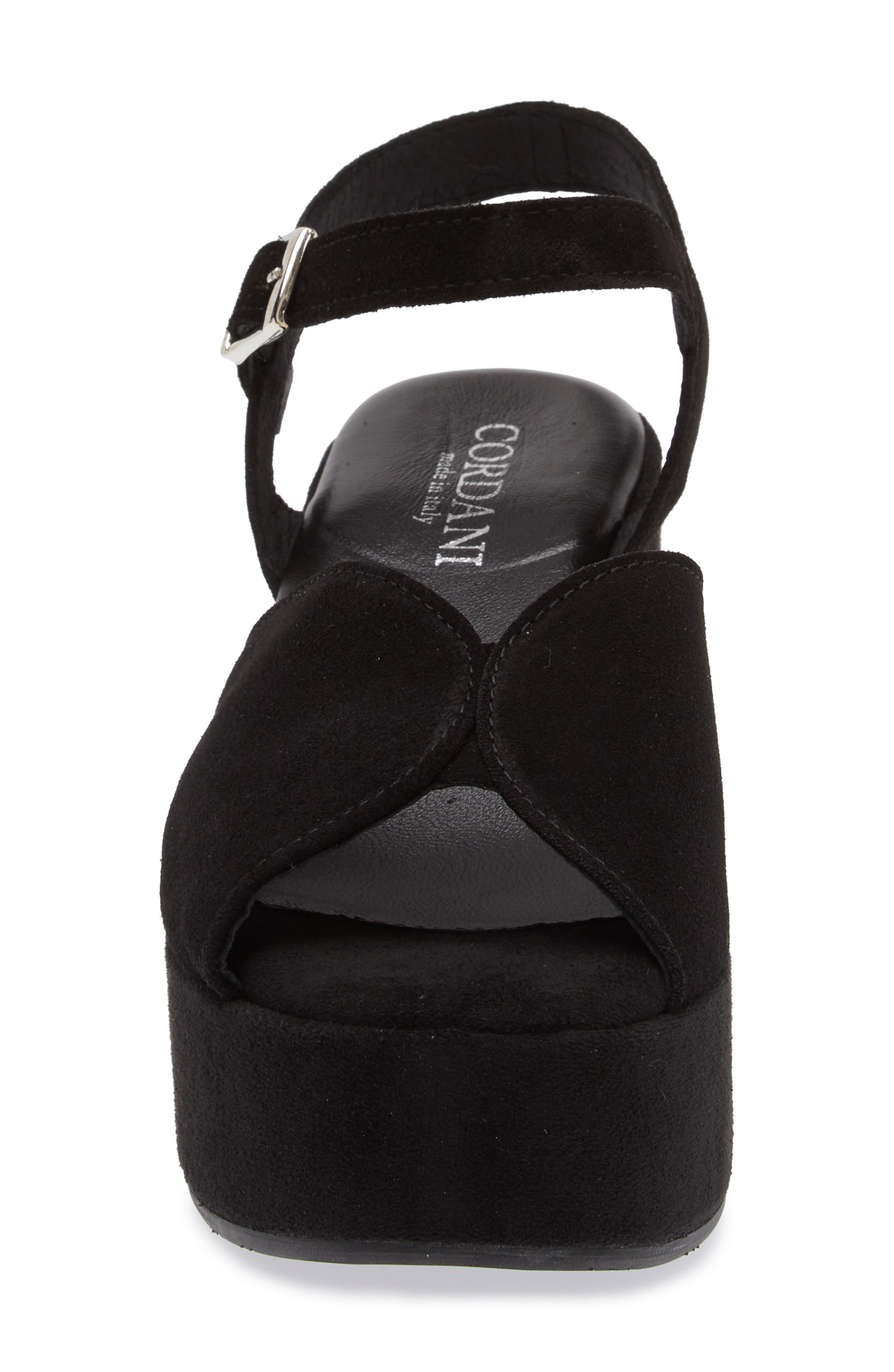 Cordani Jenna Platform Wedge Sandal, Alternate, color, Crosta Nero