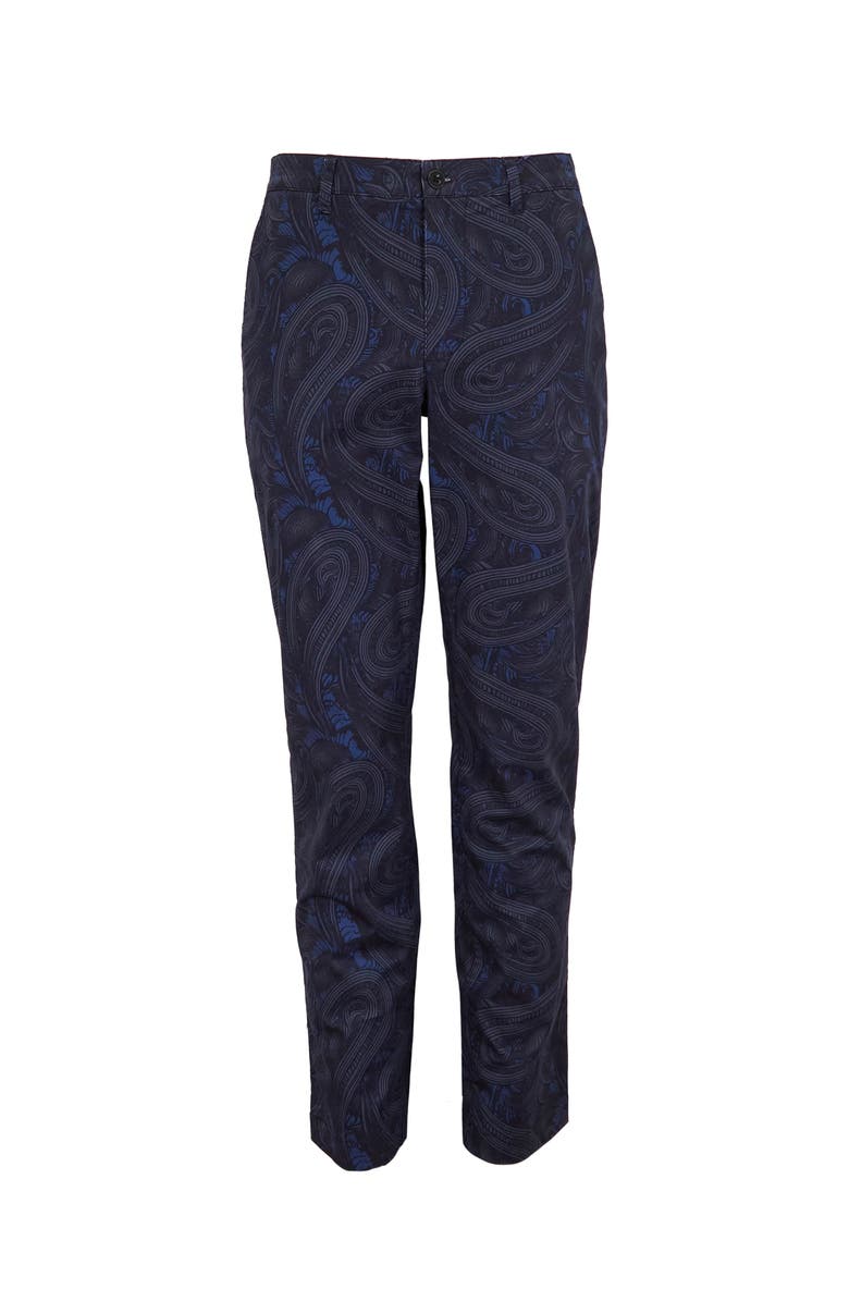 Lords of Harlech Charles Stretch Twill Flat Front Pant, Main, color, Paisley Badalona Smoke