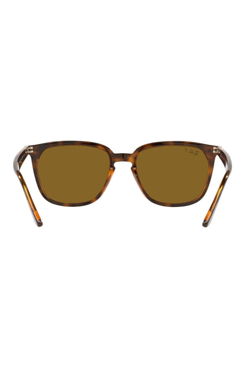 55mm Square Polarized Sunglasses, Alternate, color, HAVANA