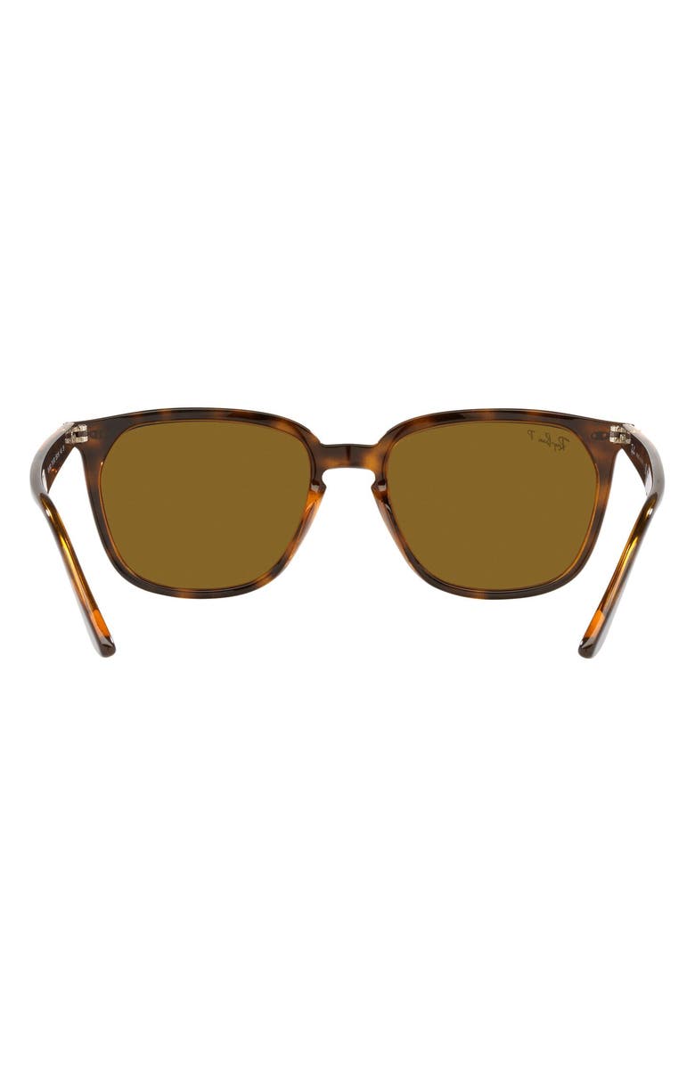 Ray-Ban 55mm Square Polarized Sunglasses, Alternate, color, Havana