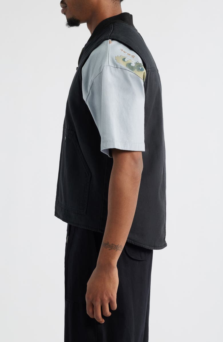 CRIMINAL DAMAGE Cotton Twill Workwear Vest, Alternate, color, 