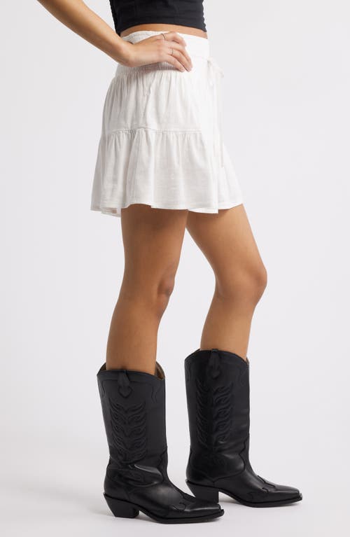 Bp. Smocked Waist Tiered Miniskort