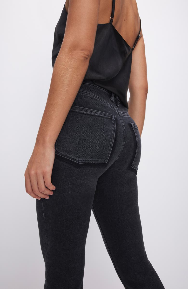 Good American Good Classic Chewed High Waist Ankle Skinny Jeans, Alternate, color, Black62