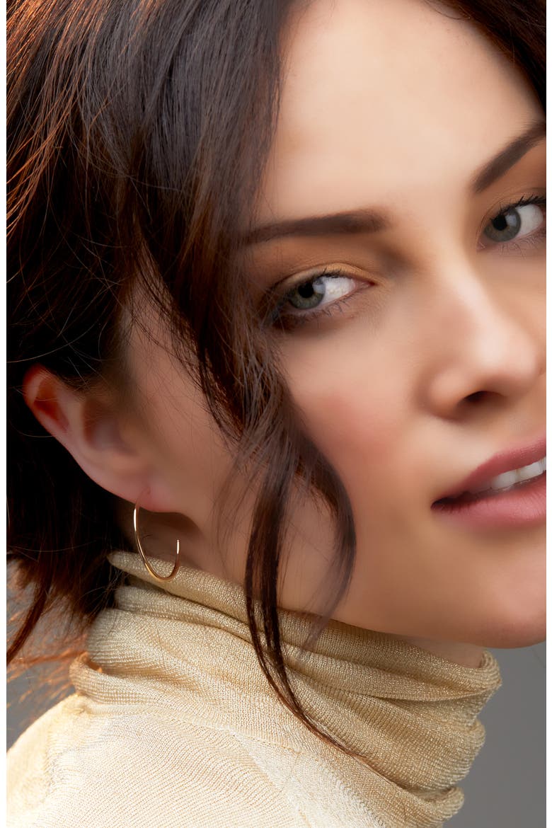 14K Gold Hoop Earrings (Nordstrom Exclusive), Alternate, color, 14K YELLOW GOLD