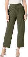 Roaman's Soft Knit Straight Leg Capri Pant