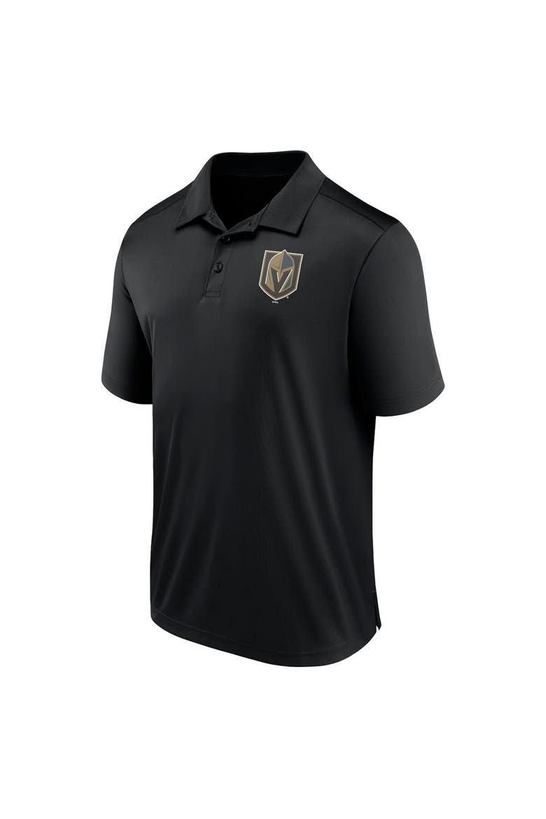 Men's Fanatics Branded  Black Vegas Golden Knights Left Side Block Polo, Alternate, color, Black