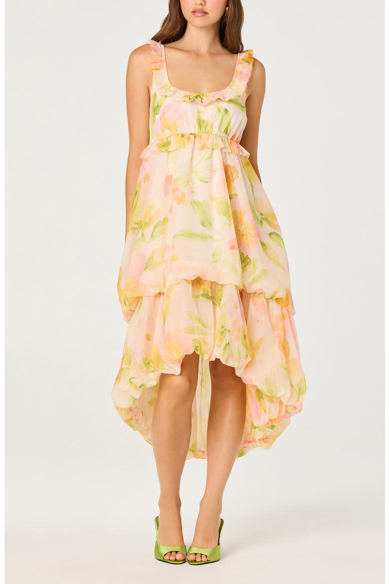 Serenidy Floral High-Low Dress, Main, color, BLUSH MULTI FLORAL