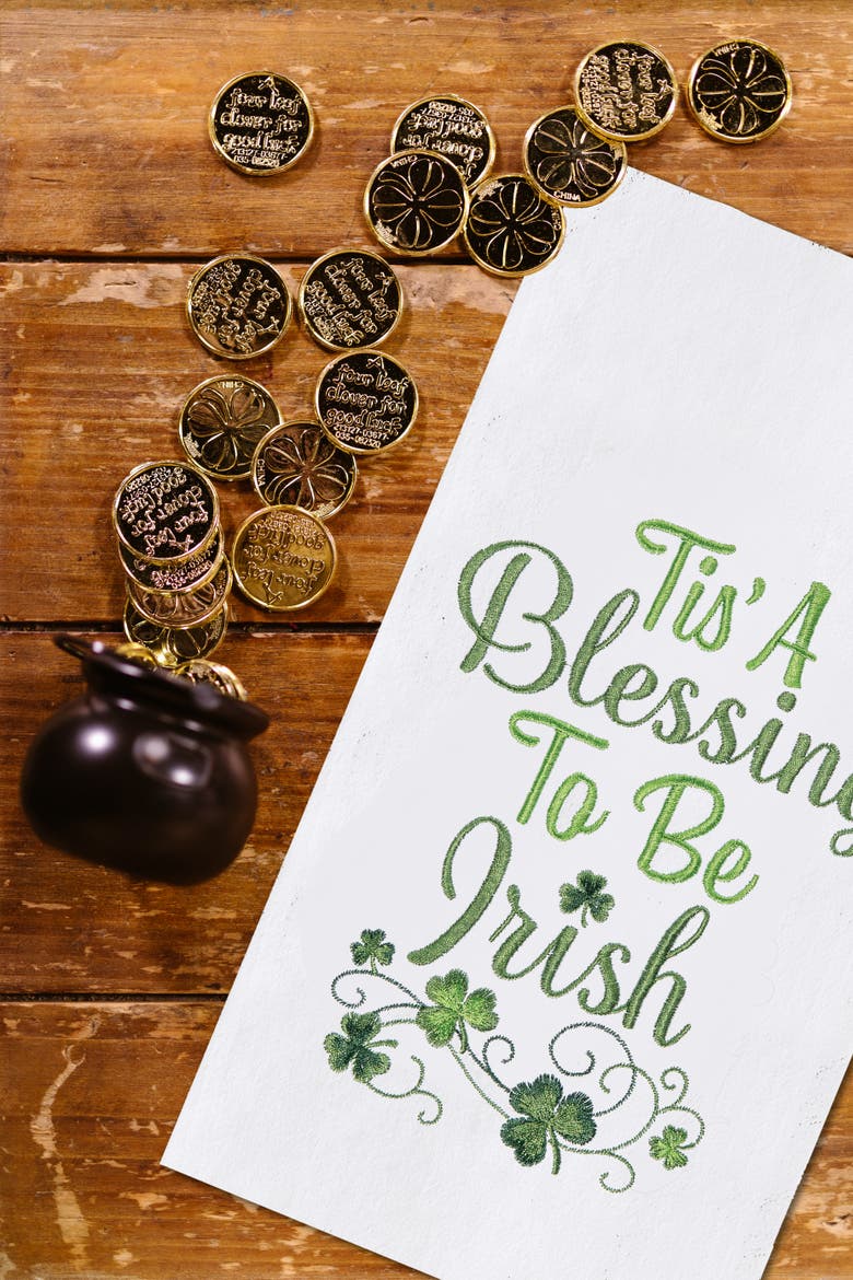 Tis' A Blessing Flour Sack Kitchen Dishtowel, Alternate, color, White