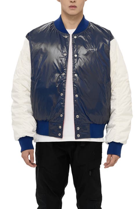 Hamden Mens Reversible Down Varsity Jacket