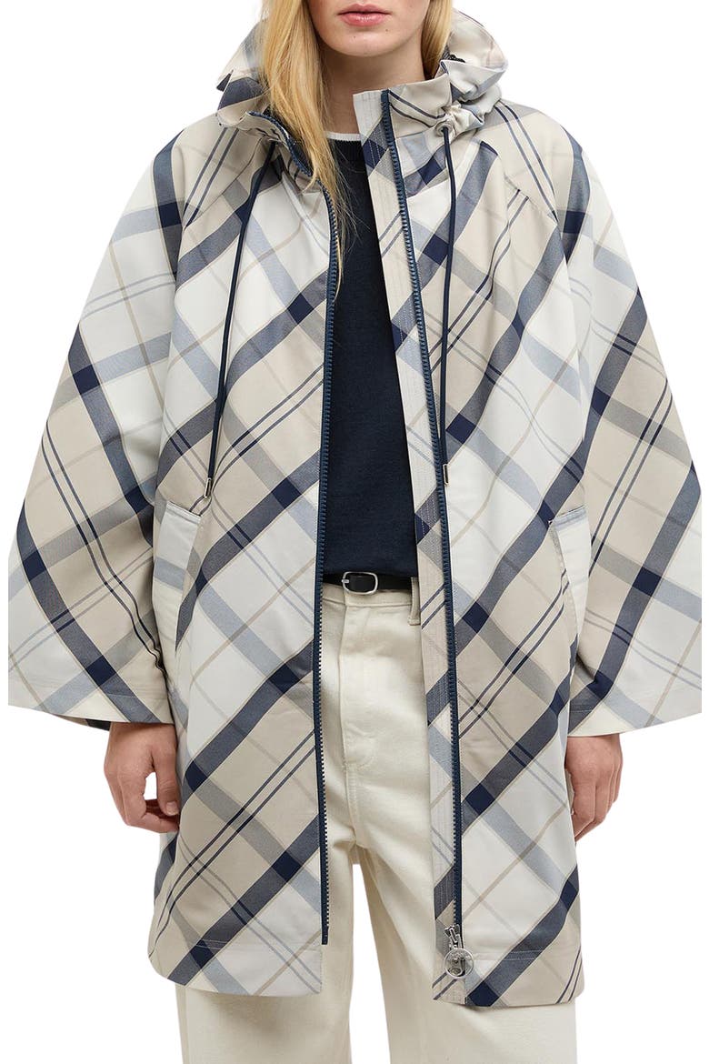 Kinsale Tartan Waterproof Raincoat, Main, color, DRESS NAVY TARTAN