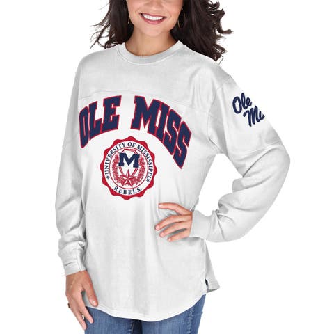 Women's White Ole Miss Rebels Edith Long Sleeve T-Shirt