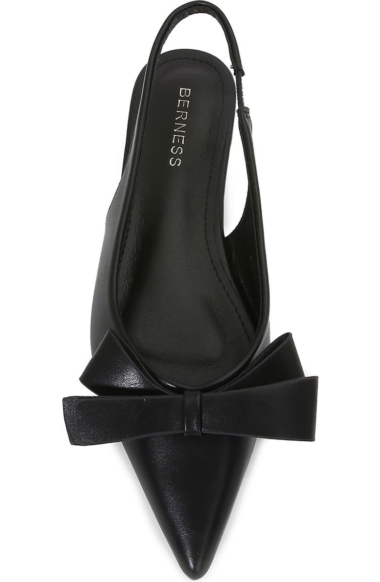 BERNESS Cinnamon Bow Slingback Flat, Alternate, color, Black