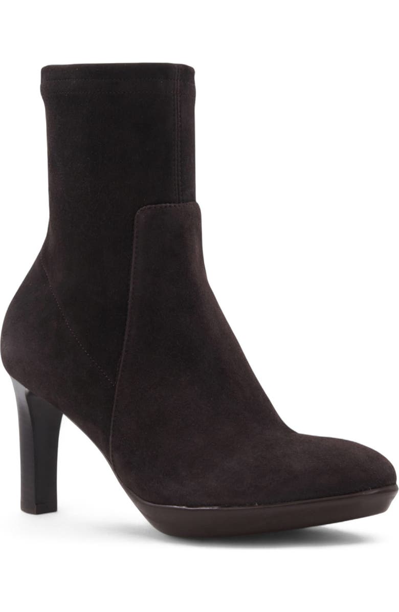 Aquatalia Rhumba Low Weatherproof Bootie, Main, color, Espresso Suede