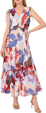 Vince Camuto Print Sleeveless Maxi Dress