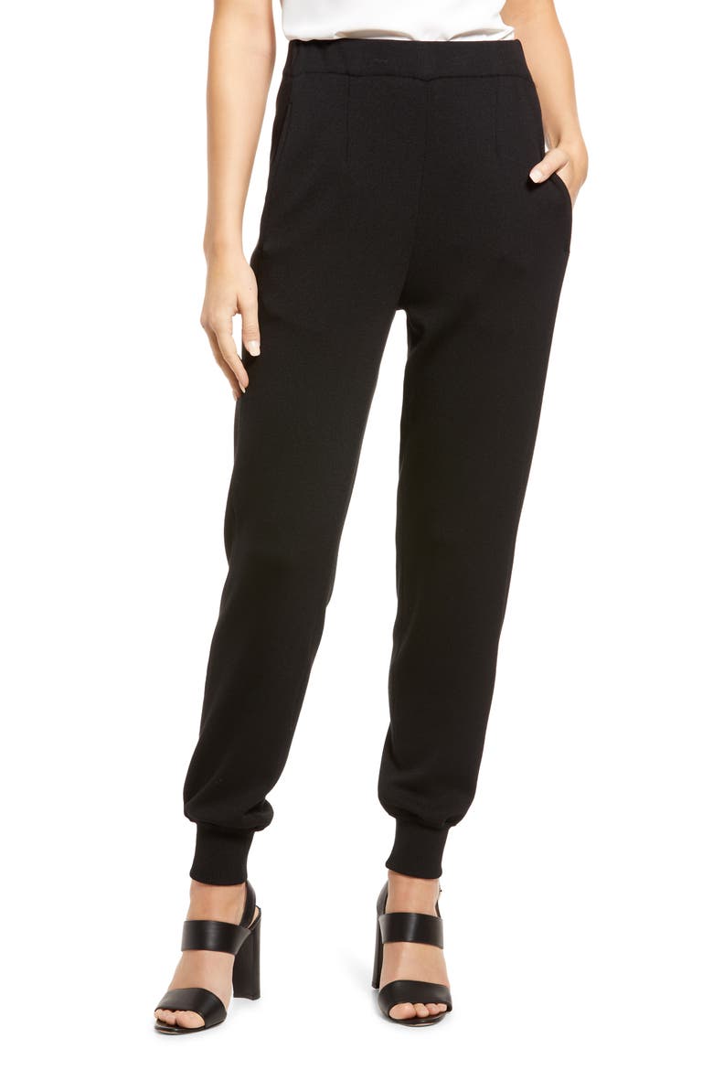 Knit Joggers, Main, color, BLACK
