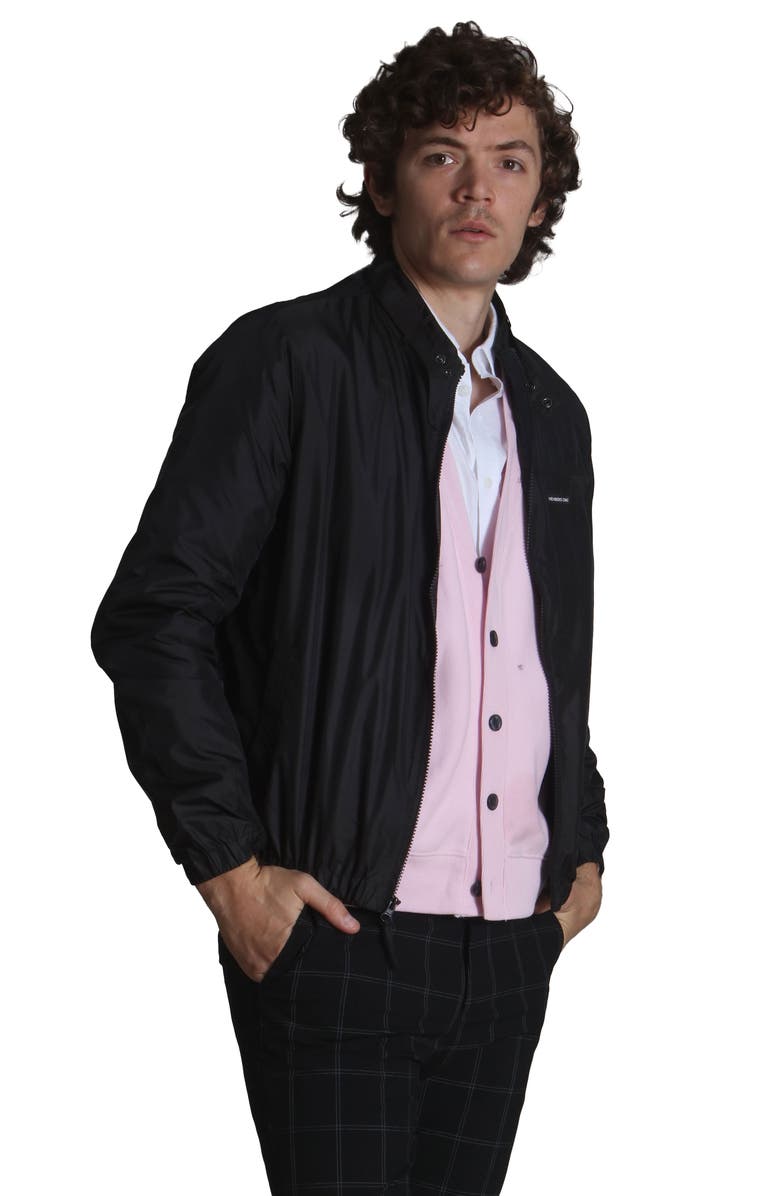 Members Only Men's Windbreaker Packable Jacket, Alternate, color, Black