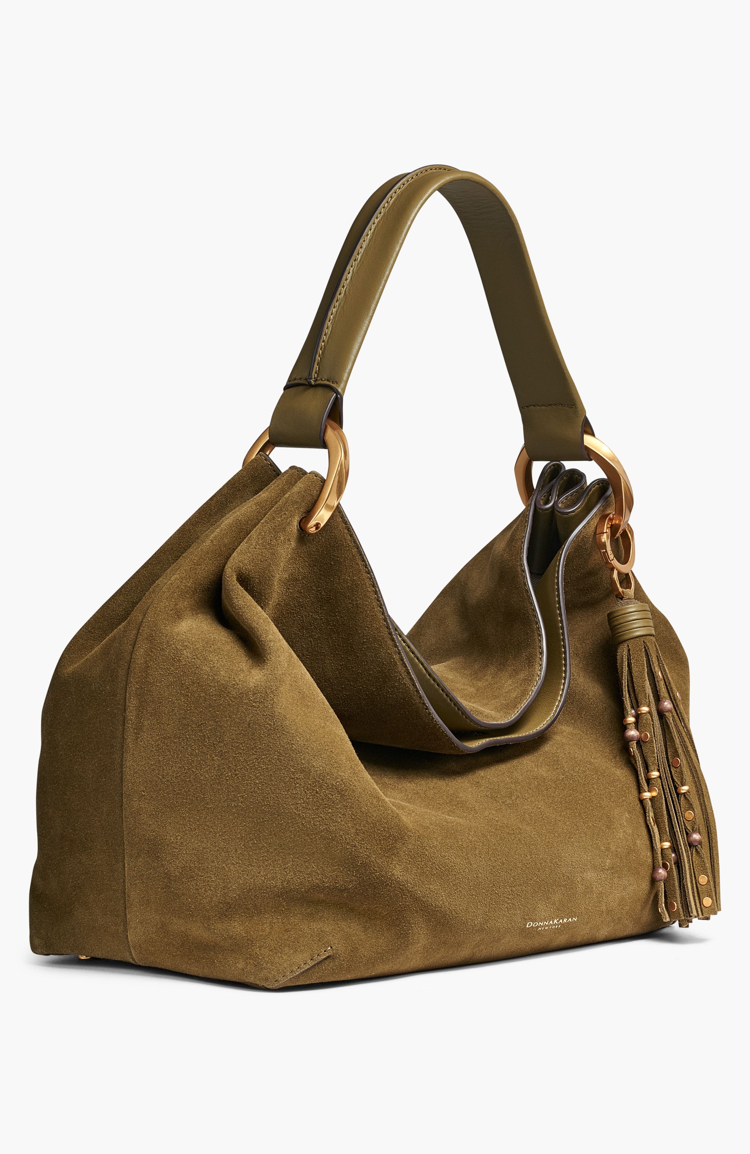 Donna Karan New York Glenwood Suede Shoulder, Alternate, color, 