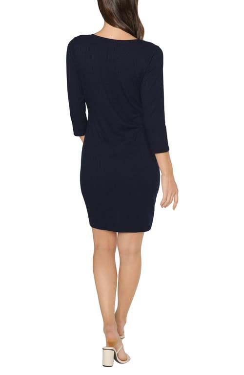 Matty M . Tyler Faux Wrap Dress In Black