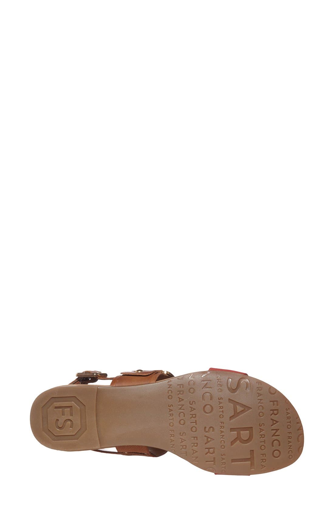 'Gustava' Sandal, Alternate, color, PAPRIKA/ SADDLE