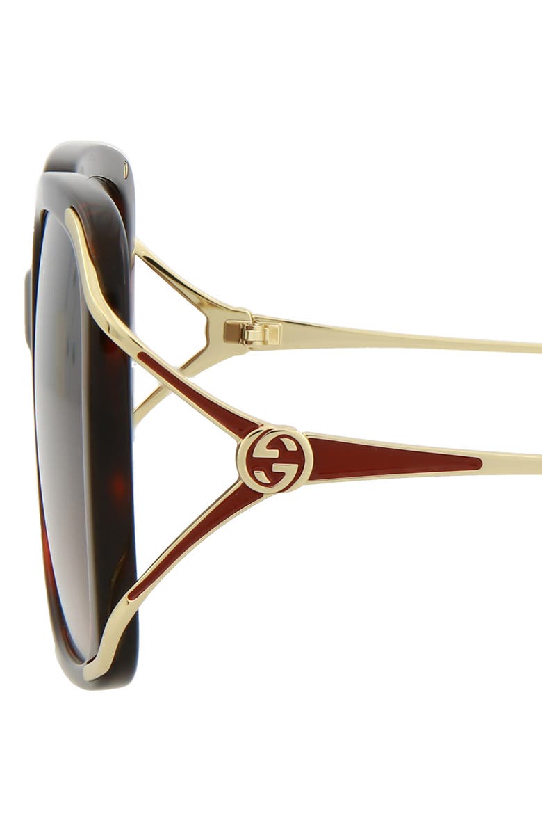 Gucci 56mm Oversize Square Sunglasses, Alternate, color, 