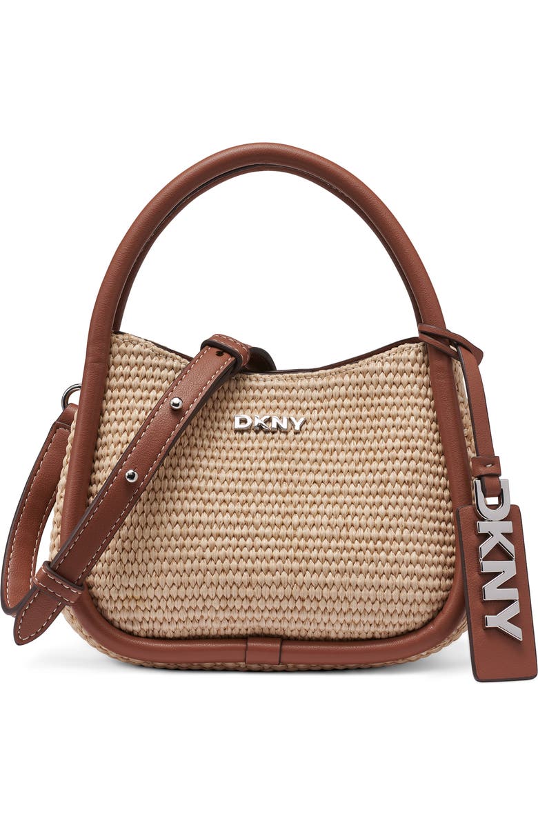 DKNY Capri Hobo Bag, Alternate, color, Natural/ Saddle