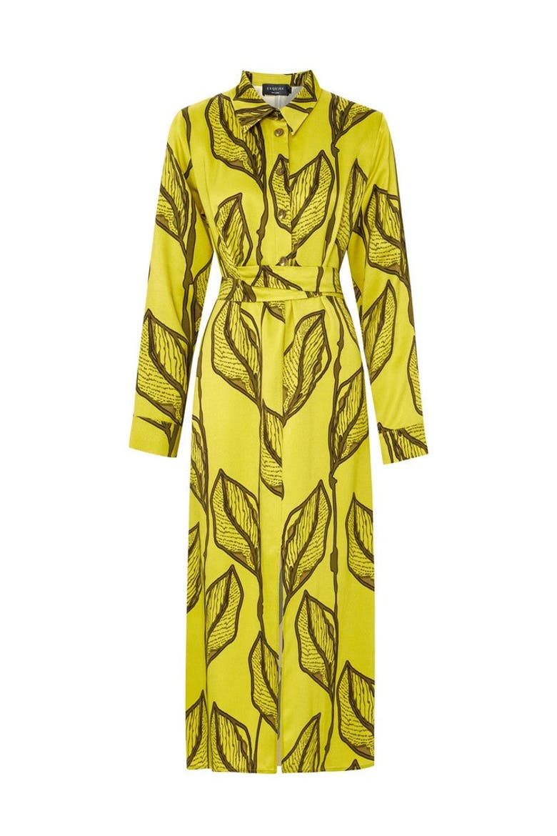 April Midi Shirt Dress, Alternate, color, GREEN