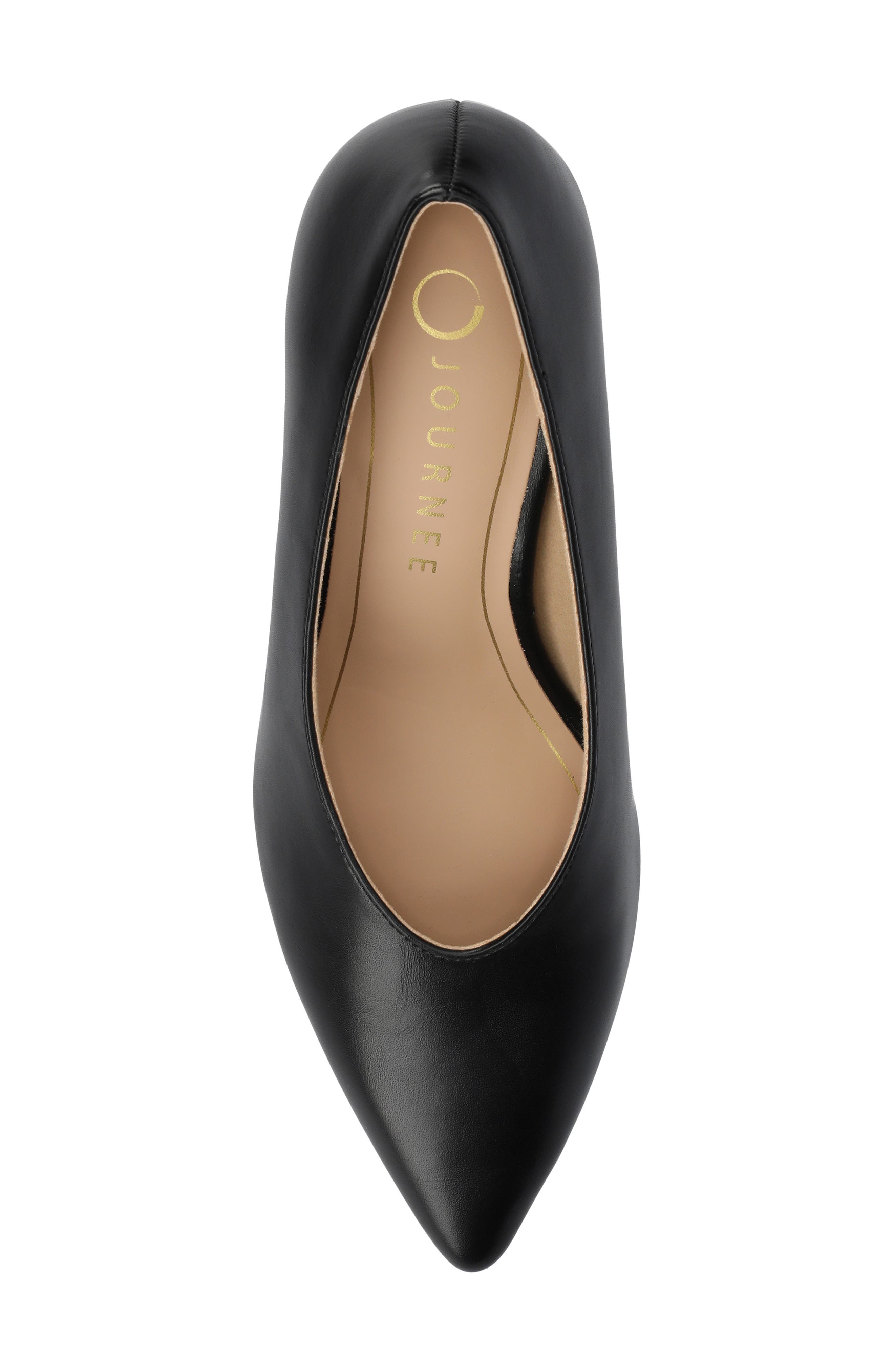 Journee Collection Danika Pointed Toe Pump, Alternate, color, Black