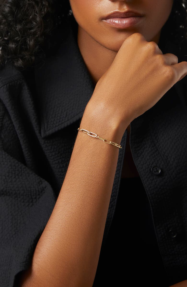 Ana Luisa Paperclip Bracelet - Souryaz Bracelet, Alternate, color, Gold
