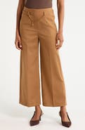 Veronica Beard McGrath Wide Leg Pants with Belt