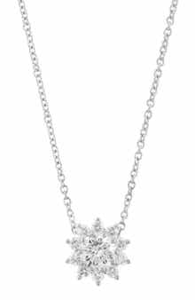 Sterling Silver Lab Grown Diamond Pendant Necklace
