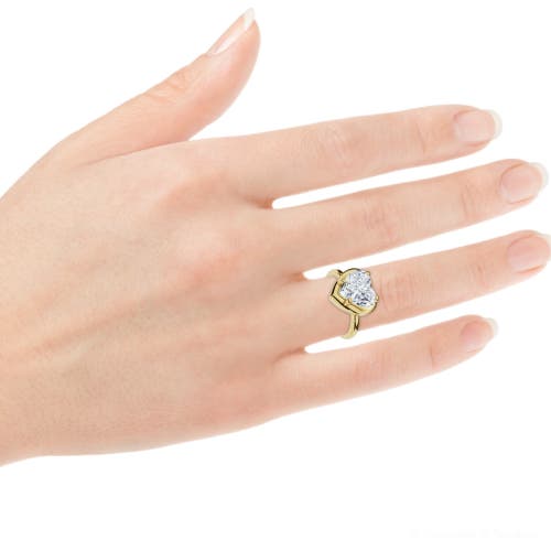 Bliss Diamond Certified 2 1/2ct Heart Diamond Button Engagement Ring 14k Gold Or Pt Lab Grown In Gold