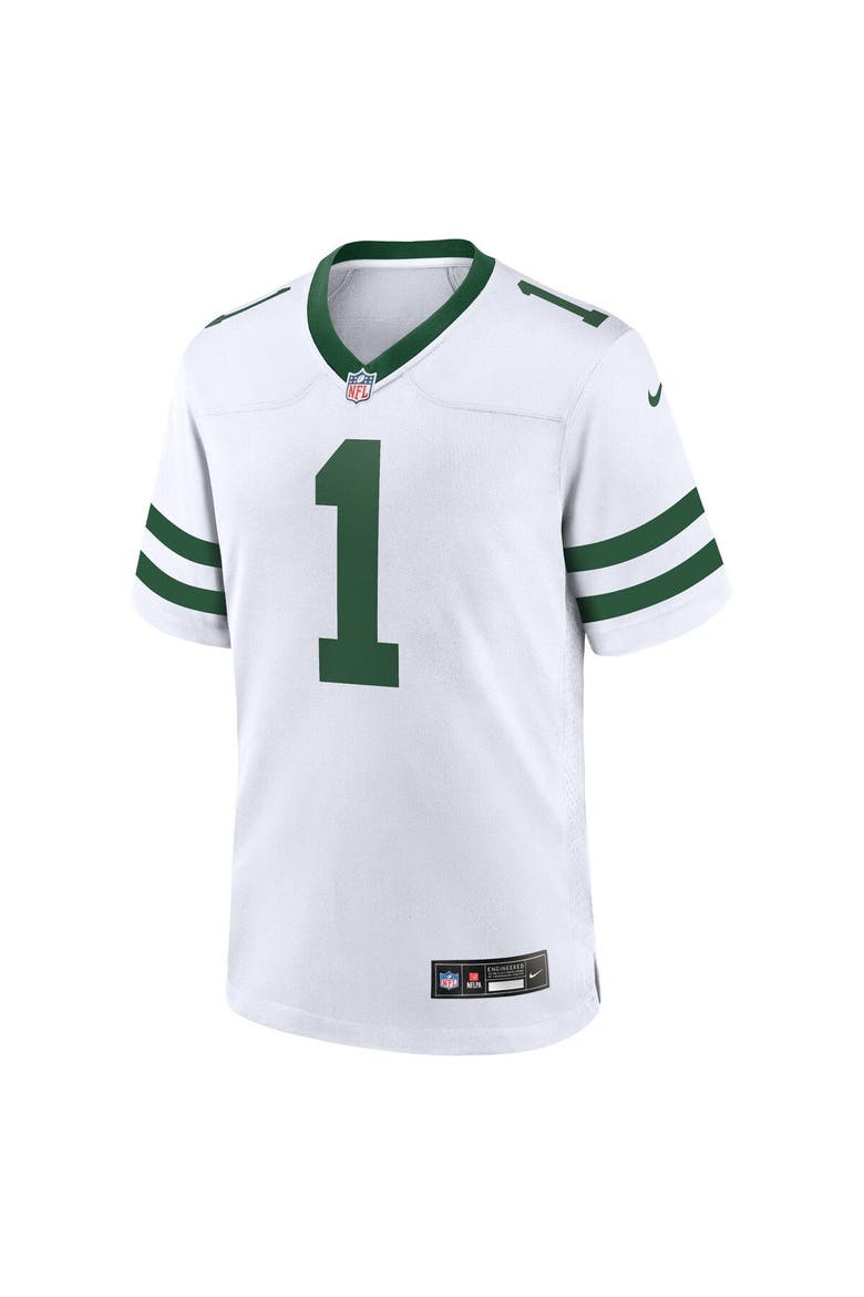 Men's Nike Ahmad Sauce Gardner White New York Jets Legacy Player Game Jersey, Alternate, color, White