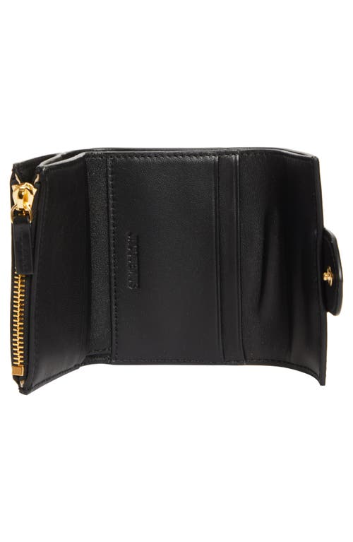 Jacquemus Le Compact Bambino Leather Wallet In Black