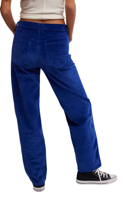 Shop Free People Risk Taker Corduroy Straight Leg Pants In Limoges